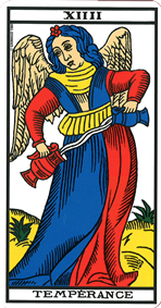 Carte de tarot la Tempérance